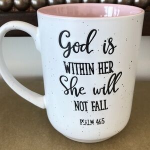 Sheffield - 3/$48 - ‘God is within her’ Scripture ceramic mug. NWT Firm!